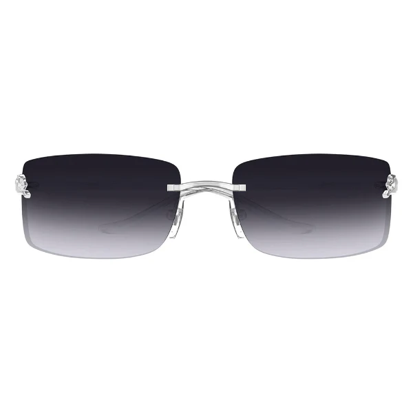 Cartier Panthere Silver Grey Sunglasses – CT 0503S 002 XL CAT 2