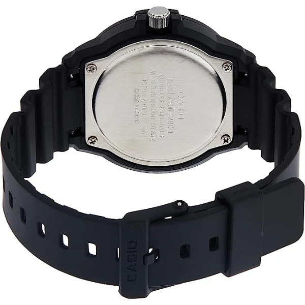 Casio Black Resin Band Black Dial Quartz Watch for Gents - MRW-200H-2BVDF - Image 3