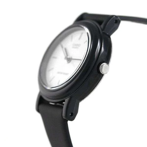 Casio Black Resin Band White Dial Quartz Watch for Ladies - LQ-139BMV-7ELDF - Image 2