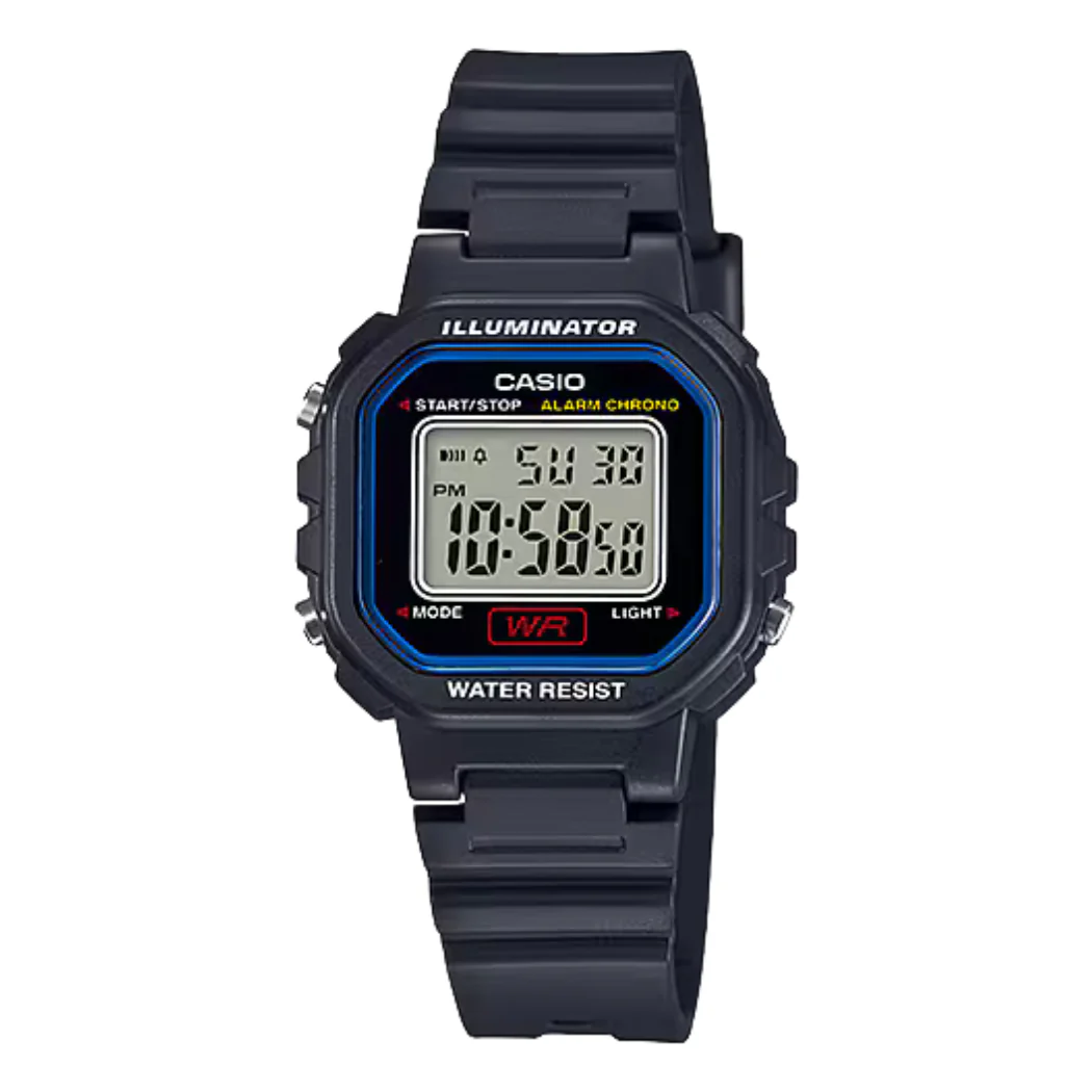Casio Black Resin Black Dial Quartz Watch for Ladies - LA-20WH-1CDF(AG)