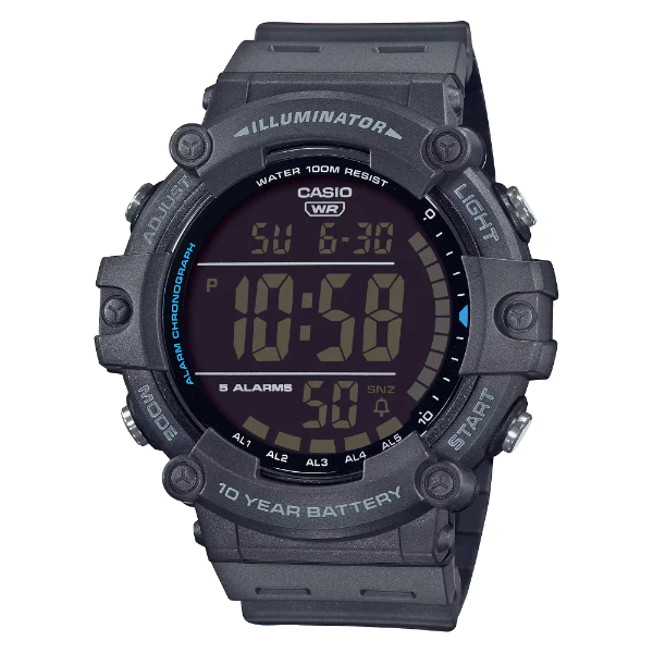 Casio Black Resin Strap Black Dial Quartz Watch for Gents - AE-1500WH-8BVDF