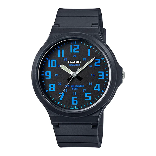Casio Black Resin Strap Black Dial Quartz Watch for Gents - MW-240-2BVDF