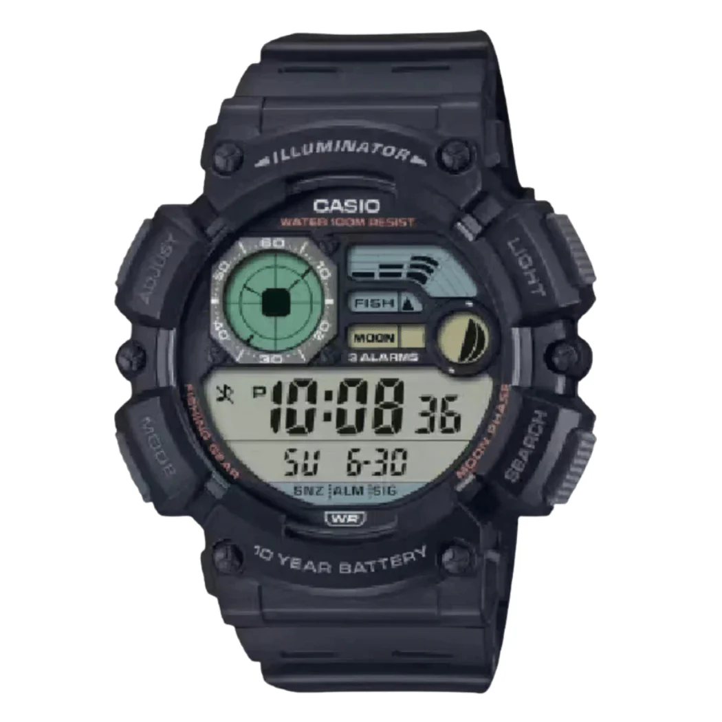Casio Black Resin Strap Black Dial Digital Quartz Watch for Men – WS-1500H-1AVDF