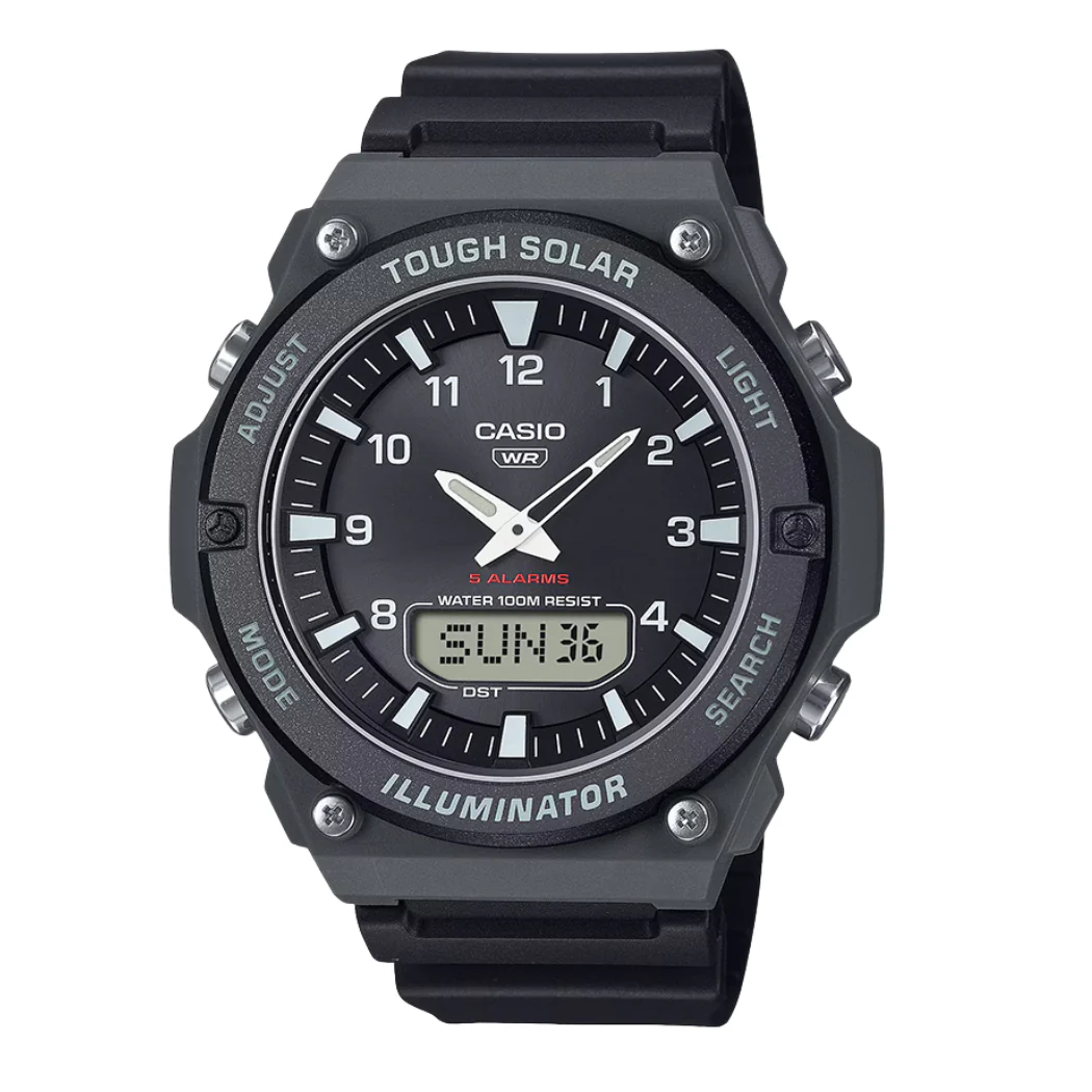 Casio Black Silicone Strap Black Dial Quartz Watch for Gents - CASIO AQ-S820W-1AVDF