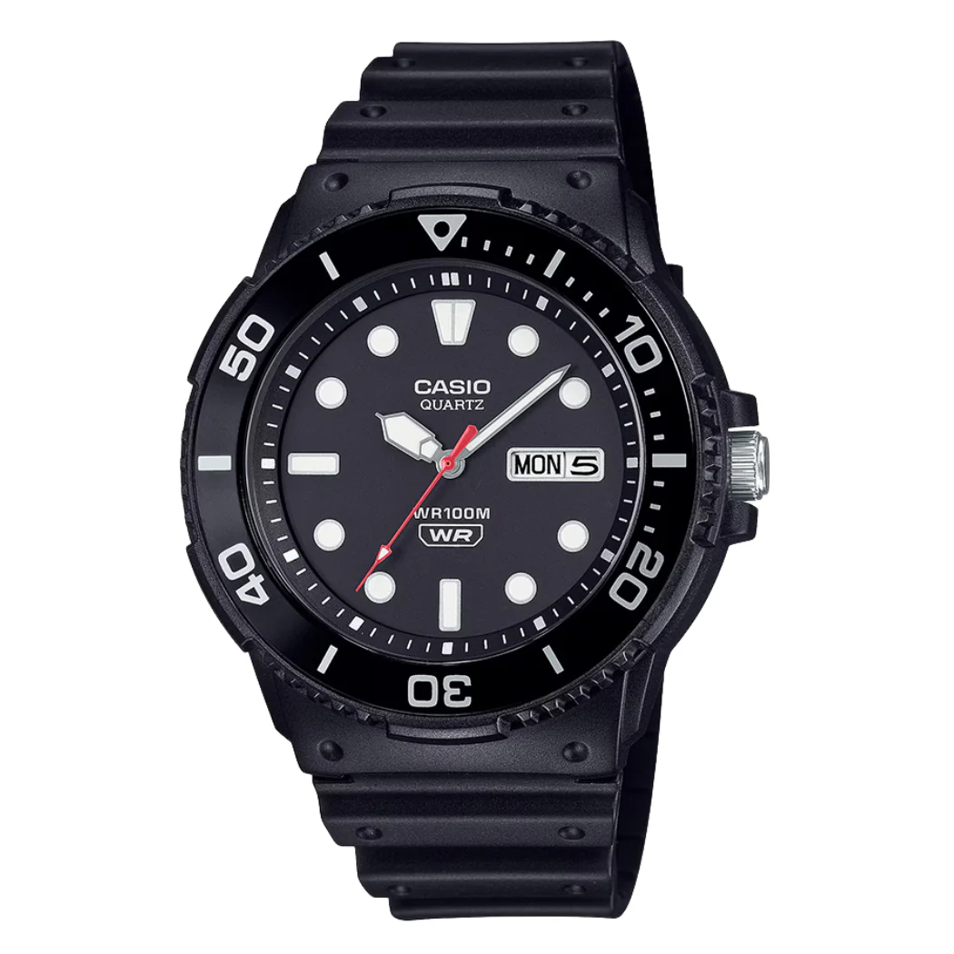 Casio Black Silicone Strap Black Dial Quartz Watch for Gents - MRW-230H-1E1VDF
