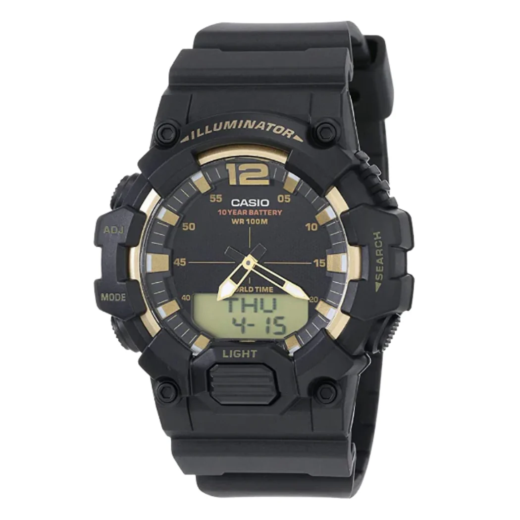 Casio Illuminator Black Silicone Strap Strap Black Dial Quartz Watch for Gents - HDC-700-9AVDF(AG)