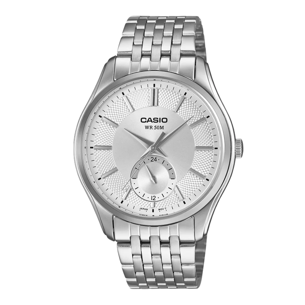 Casio Silver Stainless Steel Silver Dial Quartz Watch for Gents - MTP-B315D-7AVDF