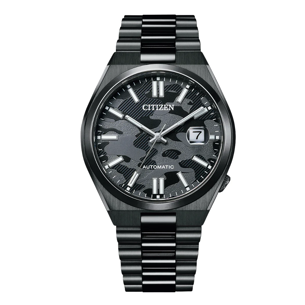 Citizen Black Stainless Steel Black Dial Automatic Watch for Gents - Citizen NJ0155-87E