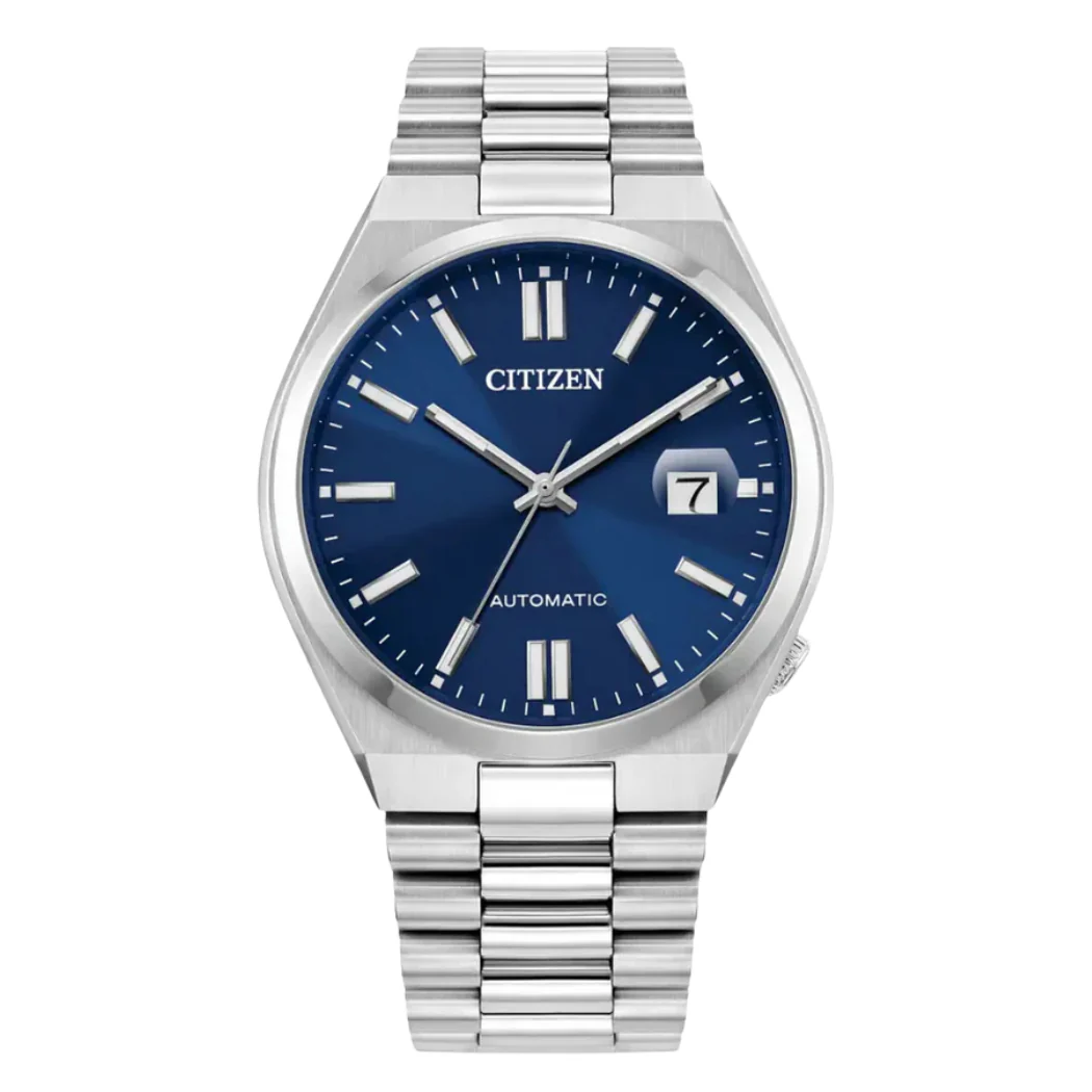 Citizen Silver Stainless Steel Blue Dial Automatic Watch for Gents - NJ0150-56L