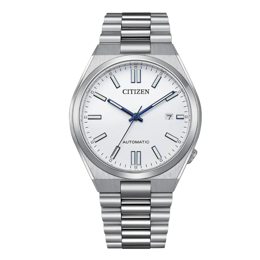 Citizen Silver Stainless Steel White Dial Automatic Watch for Gents - Citizen NJ0159-86A