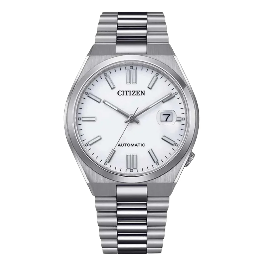 Citizen Silver Stainless Steel White Dial Automatic Watch for Gents - NJ0150-81A