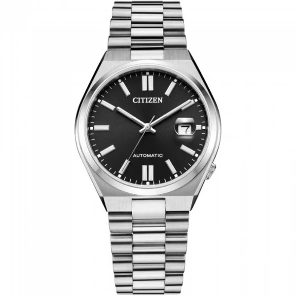 Citizen Tsuyosa Silver Stainless Steel Black Dial Automatic Watch for Gents - NJ015081E