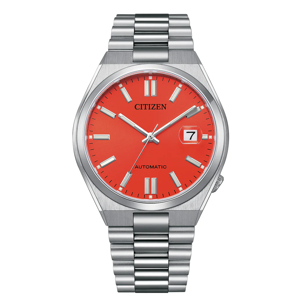 Citizen Tsuyosa Silver Stainless Steel Blazing Red Dial Automatic Watch for Gents - NJ0158-89W