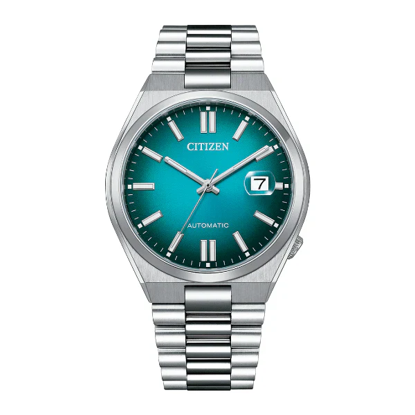 Citizen Tsuyosa Silver Stainless Steel Turquoise Dial Automatic Watch for Gents - NJ0151-88X