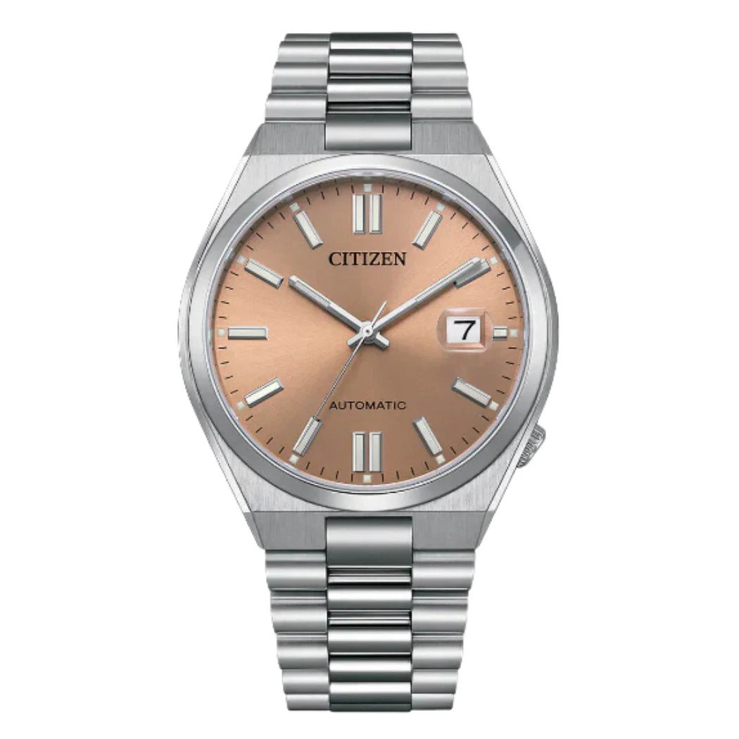 Citizen Tsuyosa Silver Stainless Steel Warm Sand Dial Automatic Watch for Gents - NJ0158-89Y