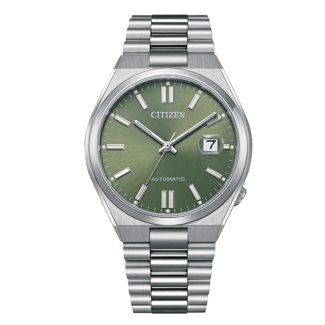 Citizen Two-tone Stainless Steel Green Dial Automatic Watch for Gents - NJ0158-89Z