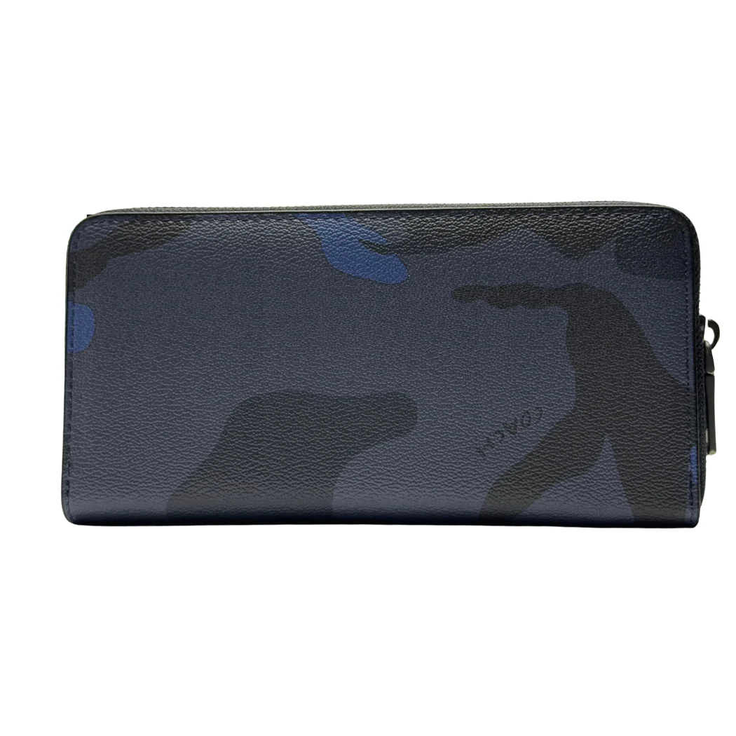 Coach Accordion Zip Wallet in Signature Canvas Blue - F57802 - Image 2