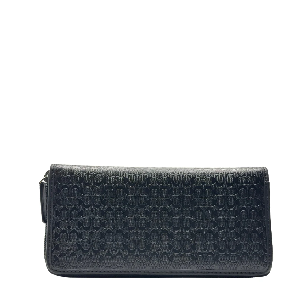 Coach Accordion Zip Wallet in Signature Coated Canvas Black โ F74546 - Image 2