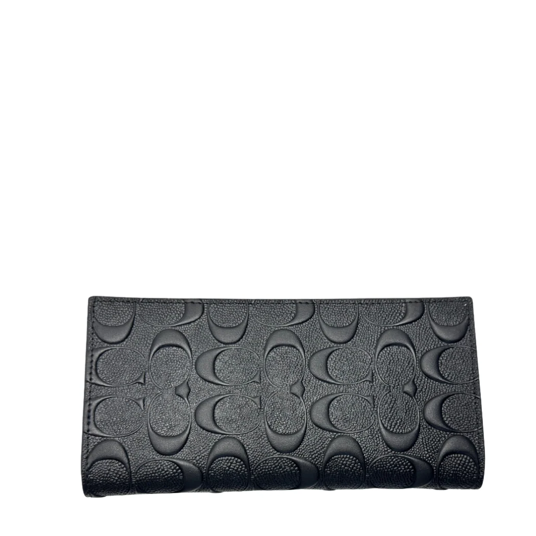 Coach Breast Pocket Wallet in Signature Crossgrain Leather Black - F75365