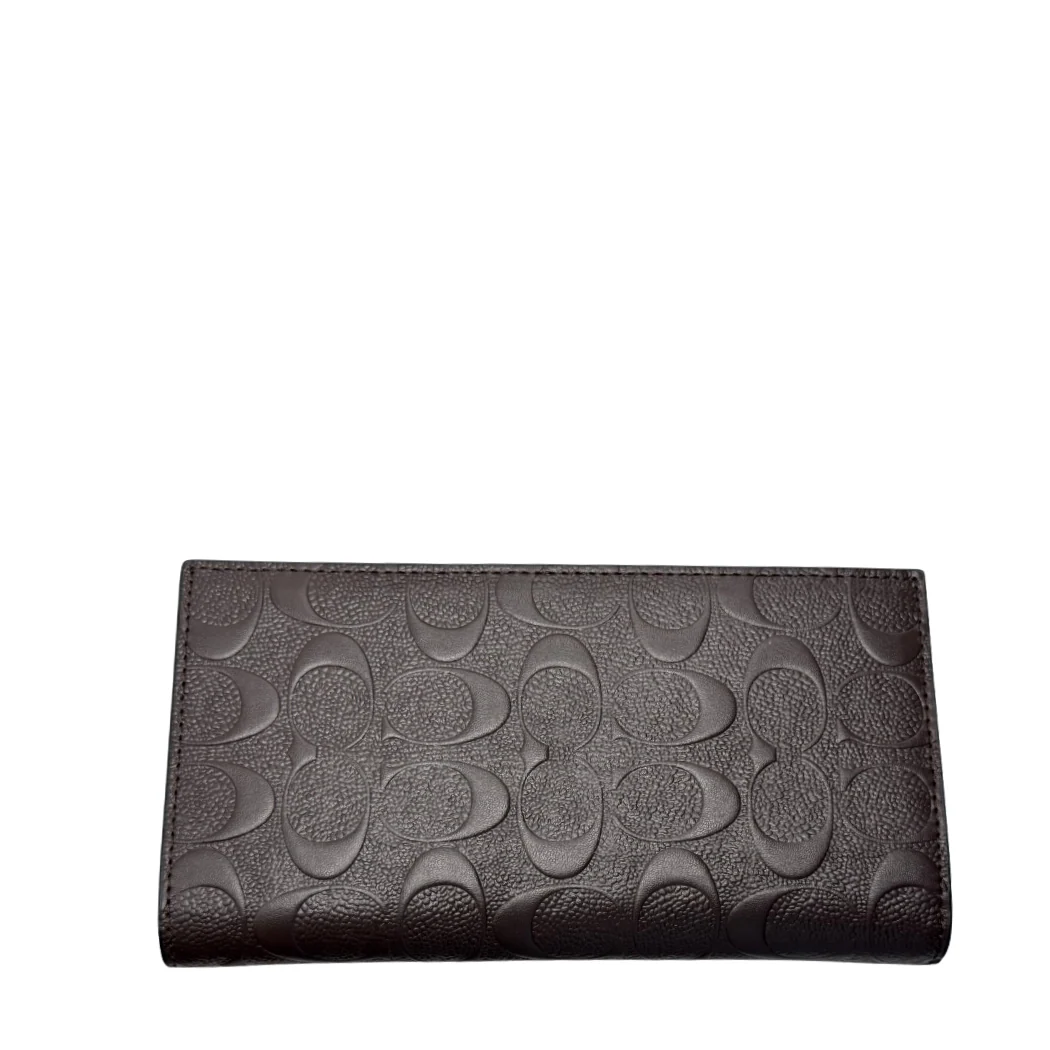 Coach Breast Pocket Wallet in Signature Crossgrain Leather Brown - F75365