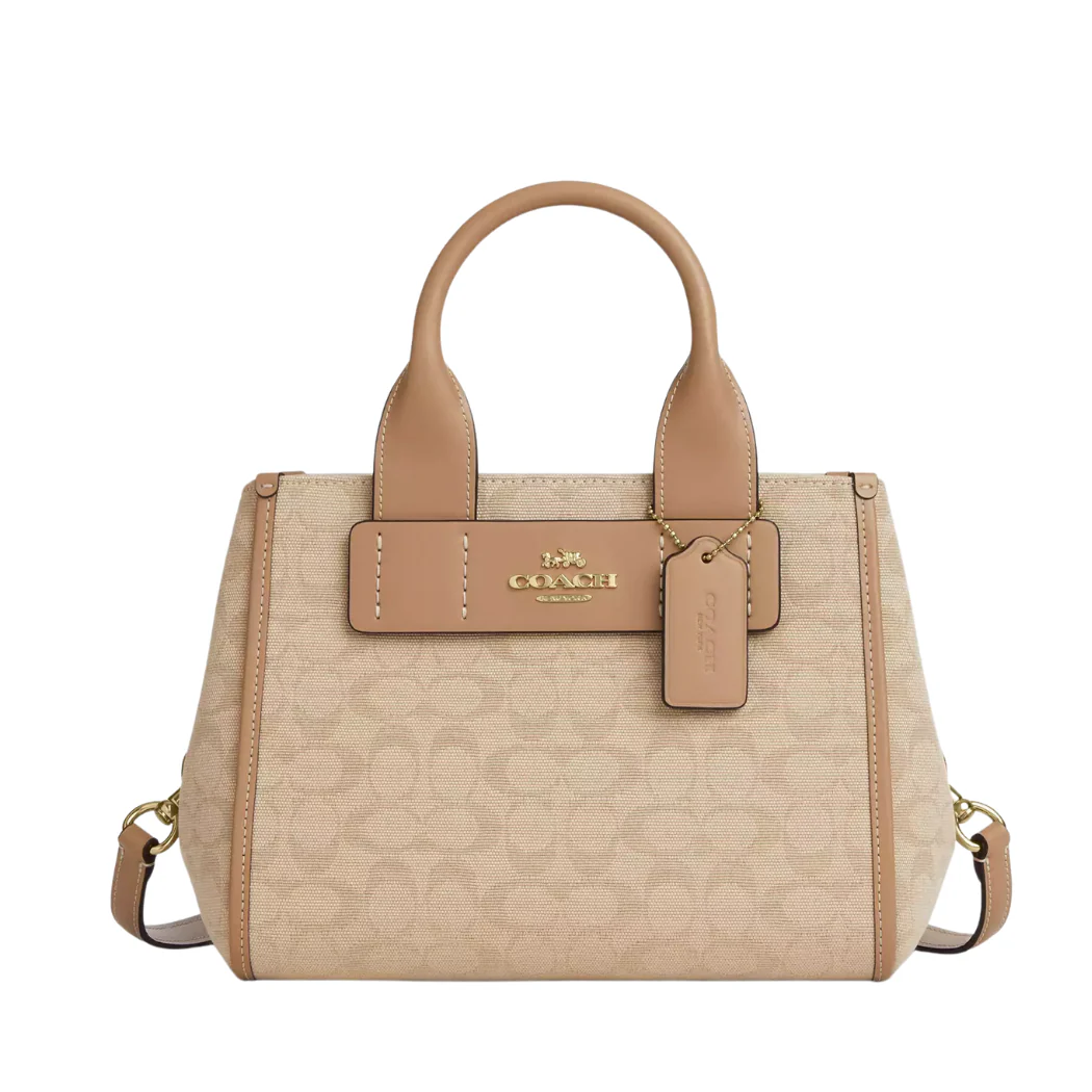 Coach Carly Carryall Signature Bag Light Brown Signature Canvas - CAL03