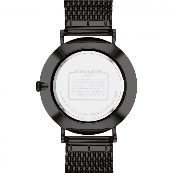 Coach Charles Black Mesh Bracelet Black Dial Quartz Watch for Gents - 14602148 - Image 3