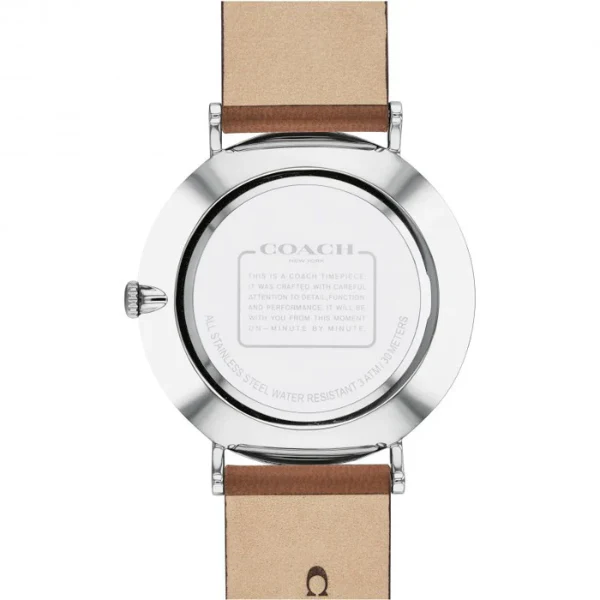 Coach Charles Brown Leather Strap Blue Dial Quartz Watch for Gents - 14602151 - Image 3