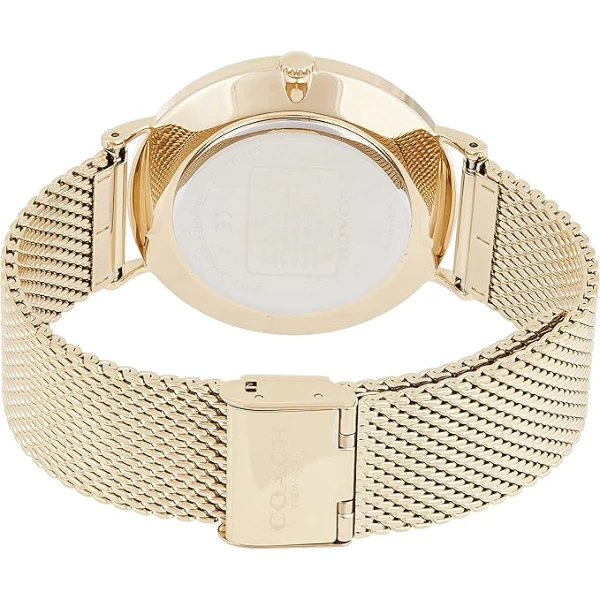 Coach Charles Gold Mesh Bracelet Blue Dial Quartz Watch for Gents - 14602551 - Image 2