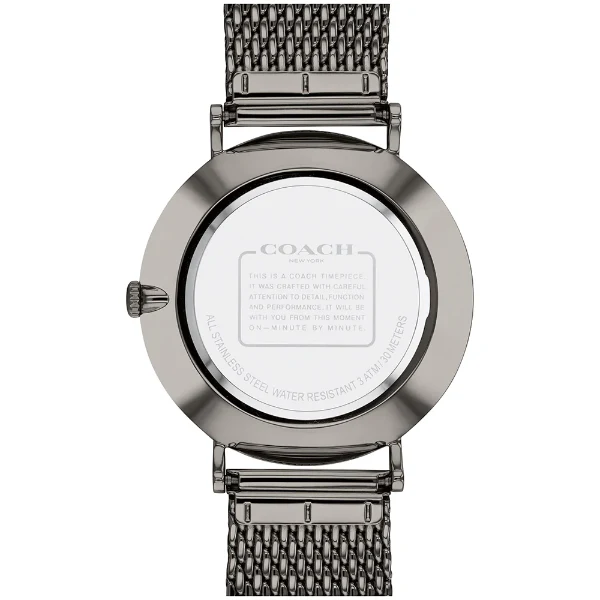 Coach Charles Grey Mesh Bracelet Black Dial Quartz Watch for Gents - 14602145 - Image 3