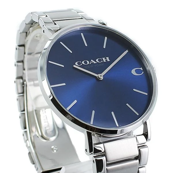 Coach Charles Silver Stainless Steel Blue Dial Quartz Watch for Gents - 14602429 - Image 2