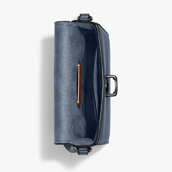 Coach Crosbody Bag in Washed Chambray Glovetanned Leather with Flap and Pushlock Closure - CA057 - Image 2