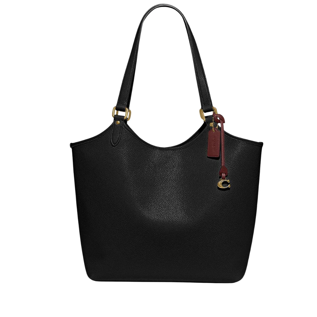 Coach Day Tote Black Signature Canvas & Leather Trim - C6337
