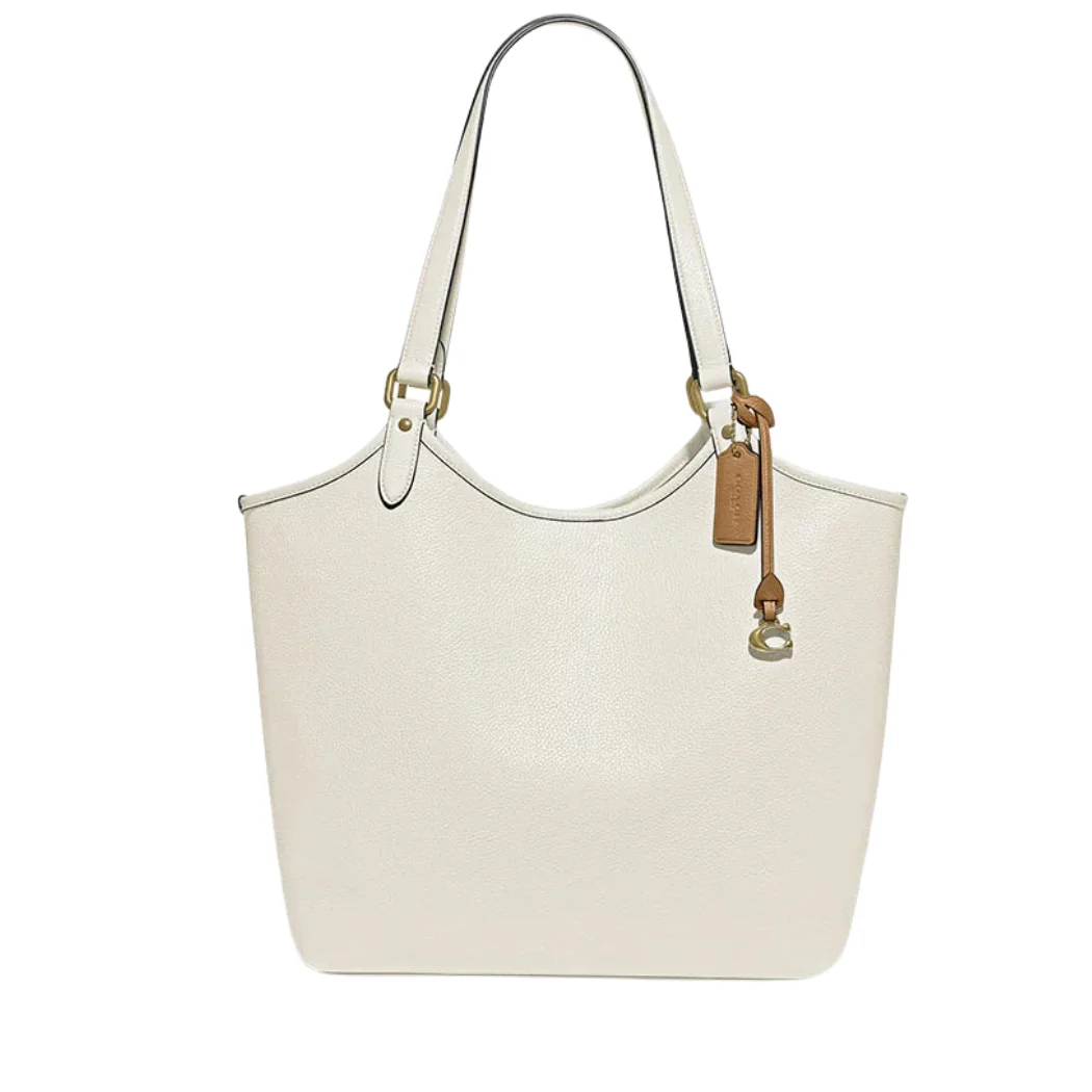 Coach Day Tote White Signature Canvas & Leather Trim - C6337