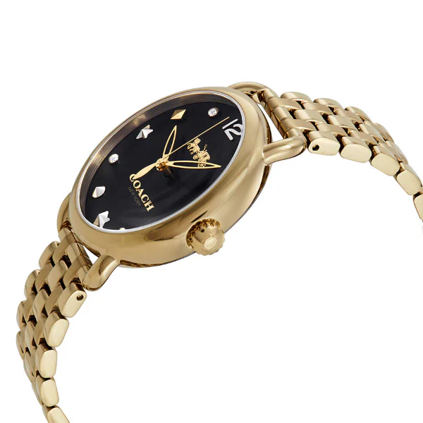 Coach Delancey Gold Stainless Steel Black Dial Quartz Watch for Ladies - 14502813 - Image 3