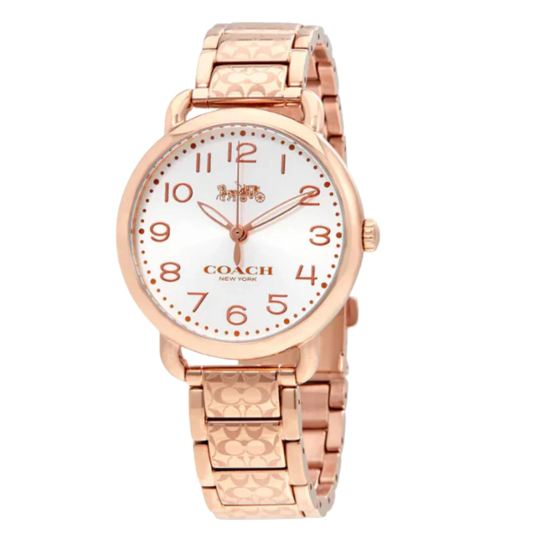Coach Delancey Gold Stainless Steel White Dial Quartz Watch for Ladies - 14502497 - Image 2