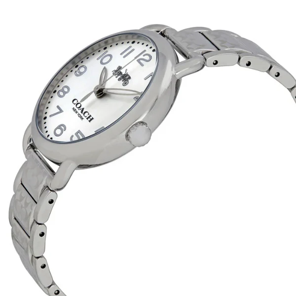 Coach Delancey Silver Stainless Steel White Dial Quartz Watch for Ladies - 14502495 - Image 3