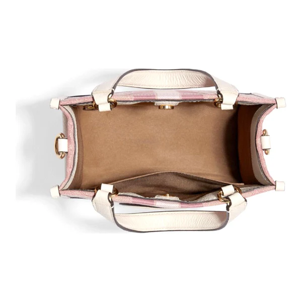 Coach Dempsey Tote 22 Pink Canvas Leather - C5115 - Image 3
