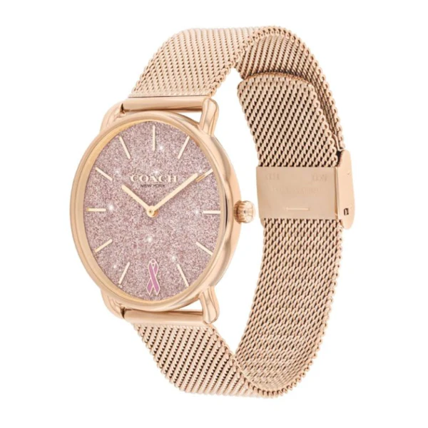 Coach Elliot Rose Gold Mesh Bracelet Pink Dial Quartz Watch for Ladies - 14504212 - Image 2
