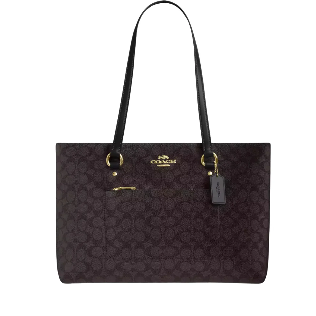 Coach Gallery Tote Brown Smooth Leather - CAZ00