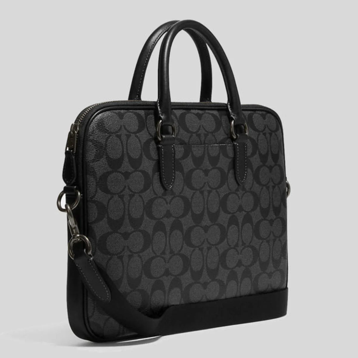 Coach Graham Slim Brief In Signature Canvas Black- CHC8172 - Image 2