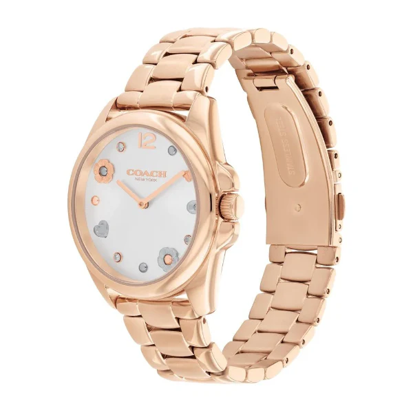 Coach Greyson Rose Gold Stainless Steel Silver Dial Quartz Watch for Ladies - 14504023 - Image 2