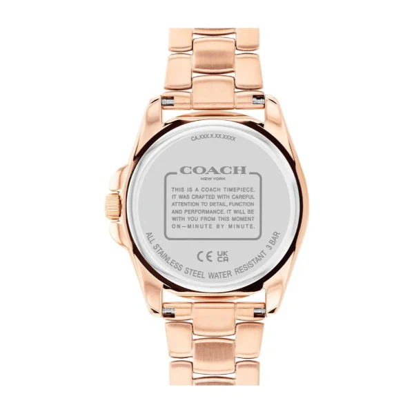 Coach Greyson Rose Gold Stainless Steel Silver Dial Quartz Watch for Ladies - 14504023 - Image 3