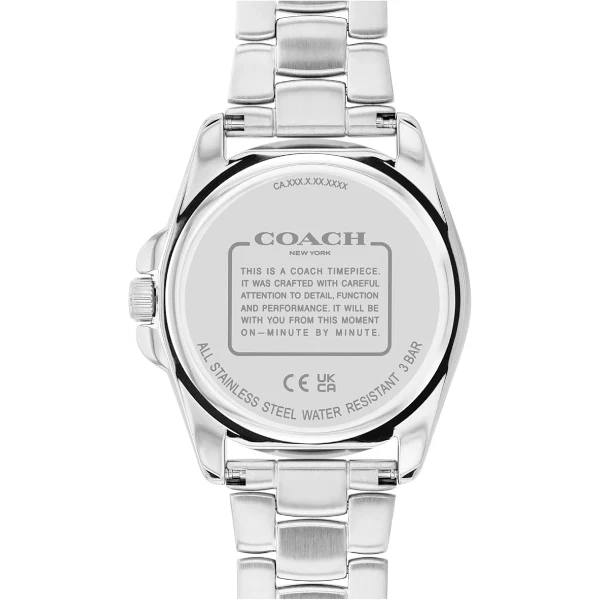 Coach Greyson Silver Stainless Steel Black Dial Quartz Watch for Ladies - 14504024 - Image 3
