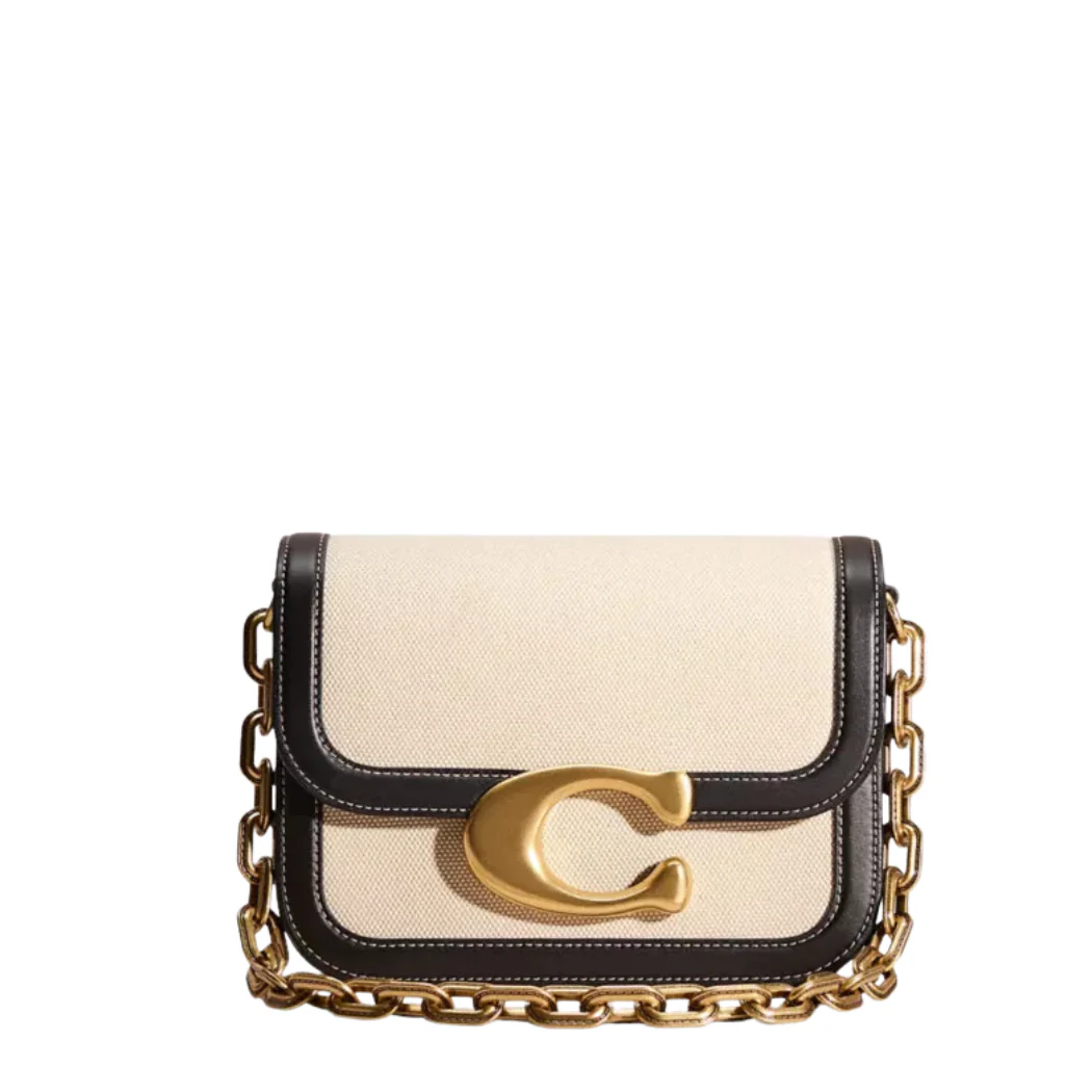Coach Idol Bag in Signature Canvas White/Black - CR671