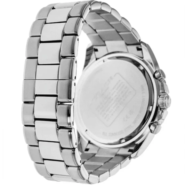 Coach Kent Silver Stainless Steel Black/Green Dial Chronograph Quartz Watch for Gents - 14602557 - Image 3