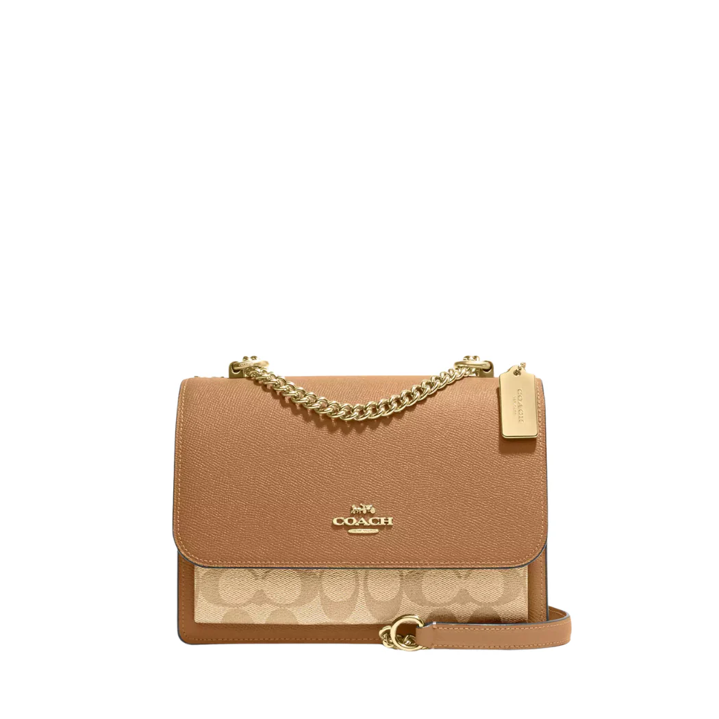 Coach Klare Crossbody Light Brown Signature Canvas & Leather Trim - 91019