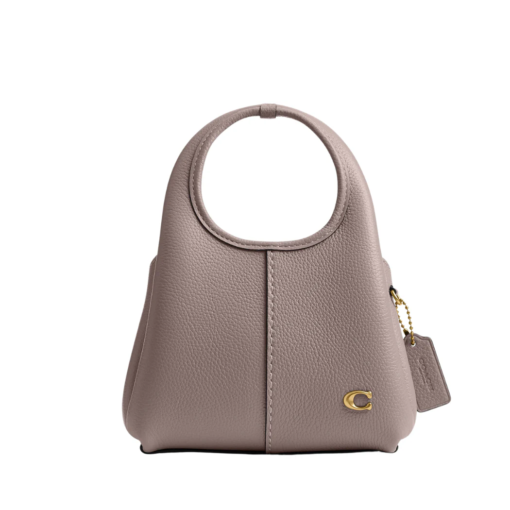 Coach Lana Shoulder Bag 19 Grey Polished Pebble Leather - CCY32