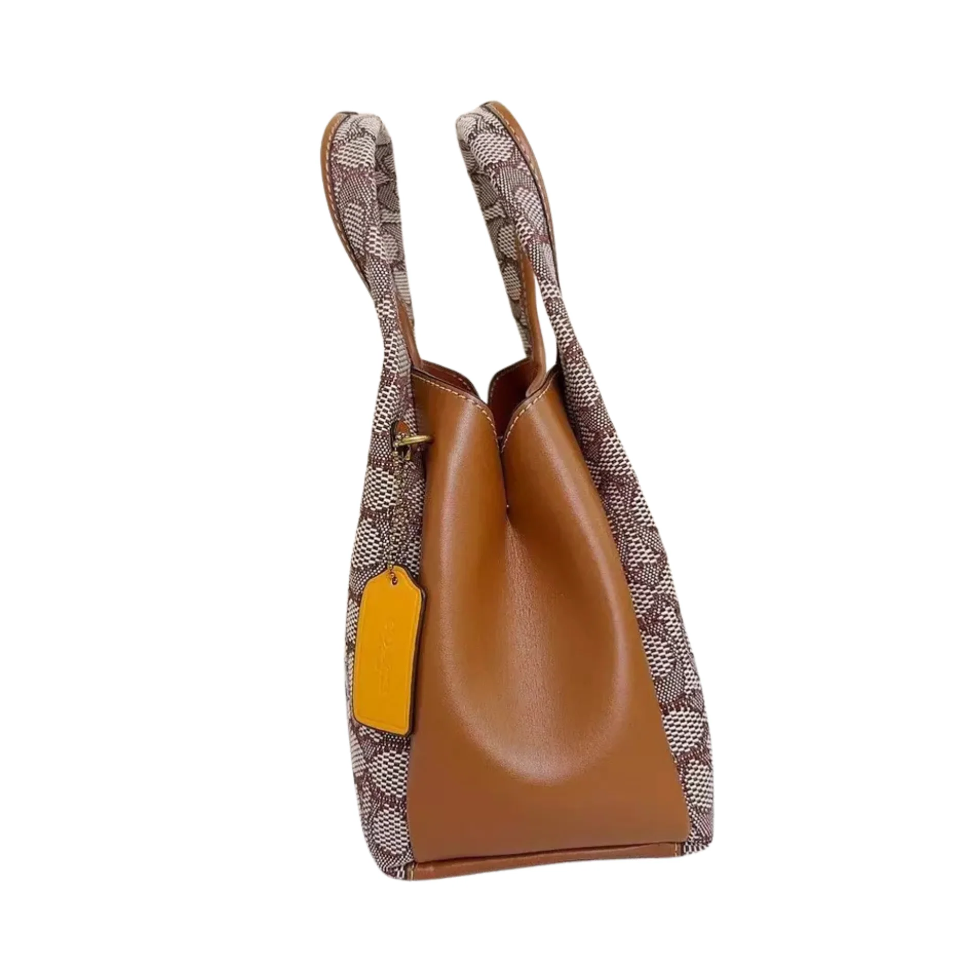 Coach Lana Shoulder Bag 23 In Signature Jacquard Brown Canvas Leather - CM550 - Image 3