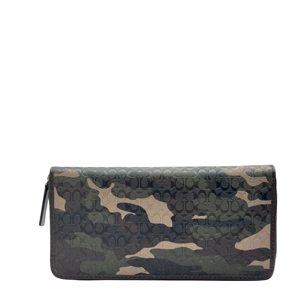 Coach Large Zip Around Wallet in Crossgrain Leather Chalk Brown - F74546 - Image 2