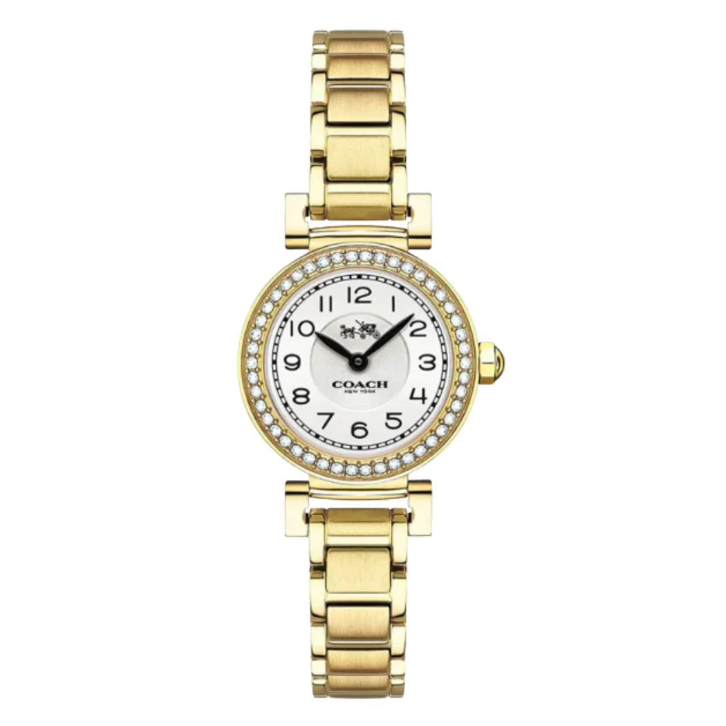 Coach Madison Gold Stainless Steel White Dial Quartz Watch for Ladies - 14502403